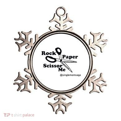 Sam Sparkswood Rock Paper Scissor Me Singlemomsaga Ornament