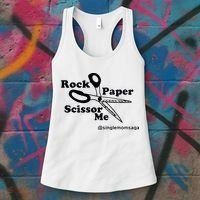 Sam Sparkswood Rock Paper Scissor Me Singlemomsaga Women's Tank Top thumb 3