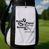 Sam Sparkswood Rock Paper Scissor Me Singlemomsaga Golf Towel thumb 2