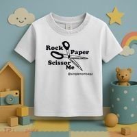 Sam Sparkswood Rock Paper Scissor Me Singlemomsaga Toddler T-Shirt thumb 3