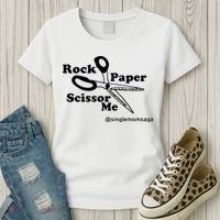 Sam Sparkswood Rock Paper Scissor Me Singlemomsaga Women's T-Shirt thumb 3