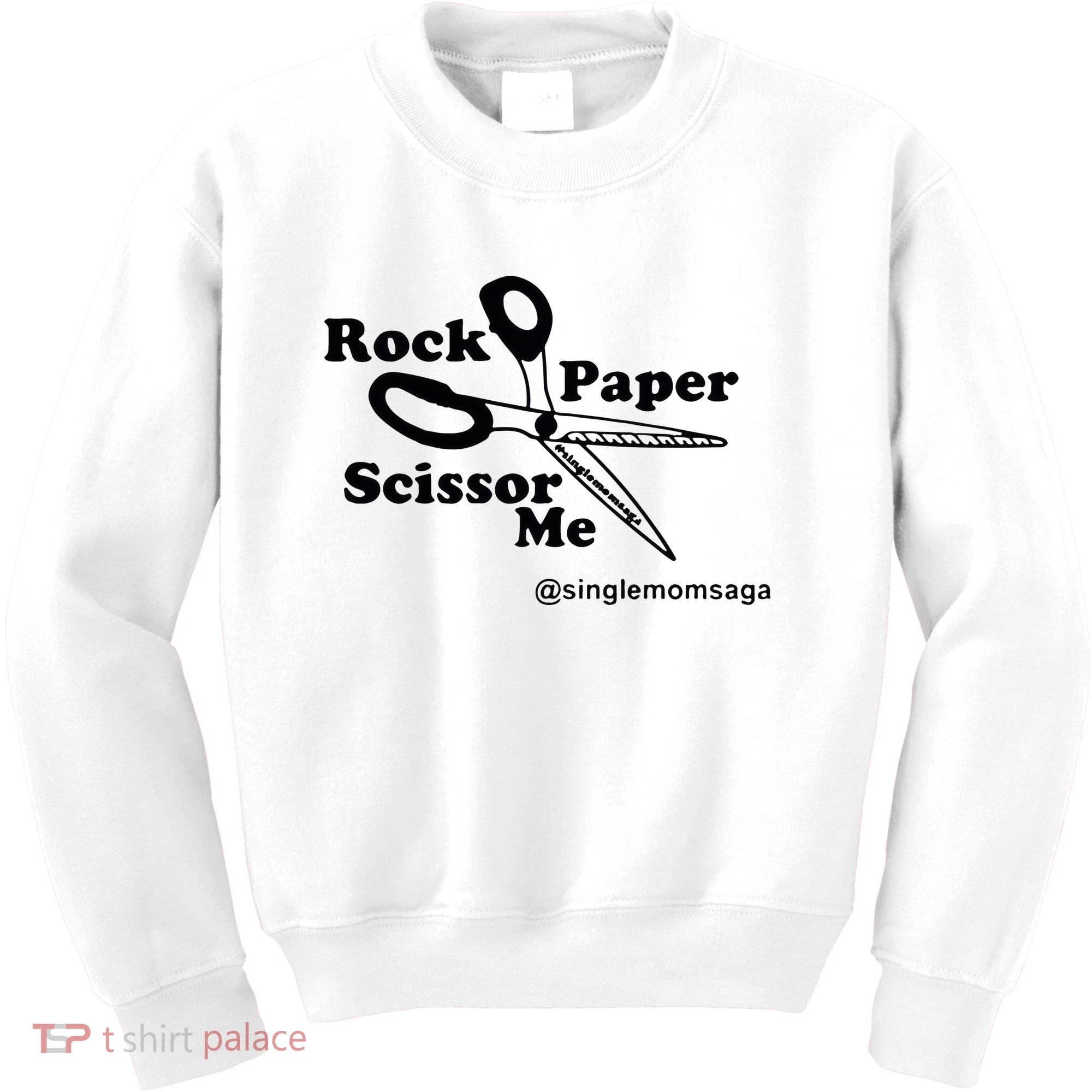 Sam Sparkswood Rock Paper Scissor Me Singlemomsaga Kids Sweatshirt