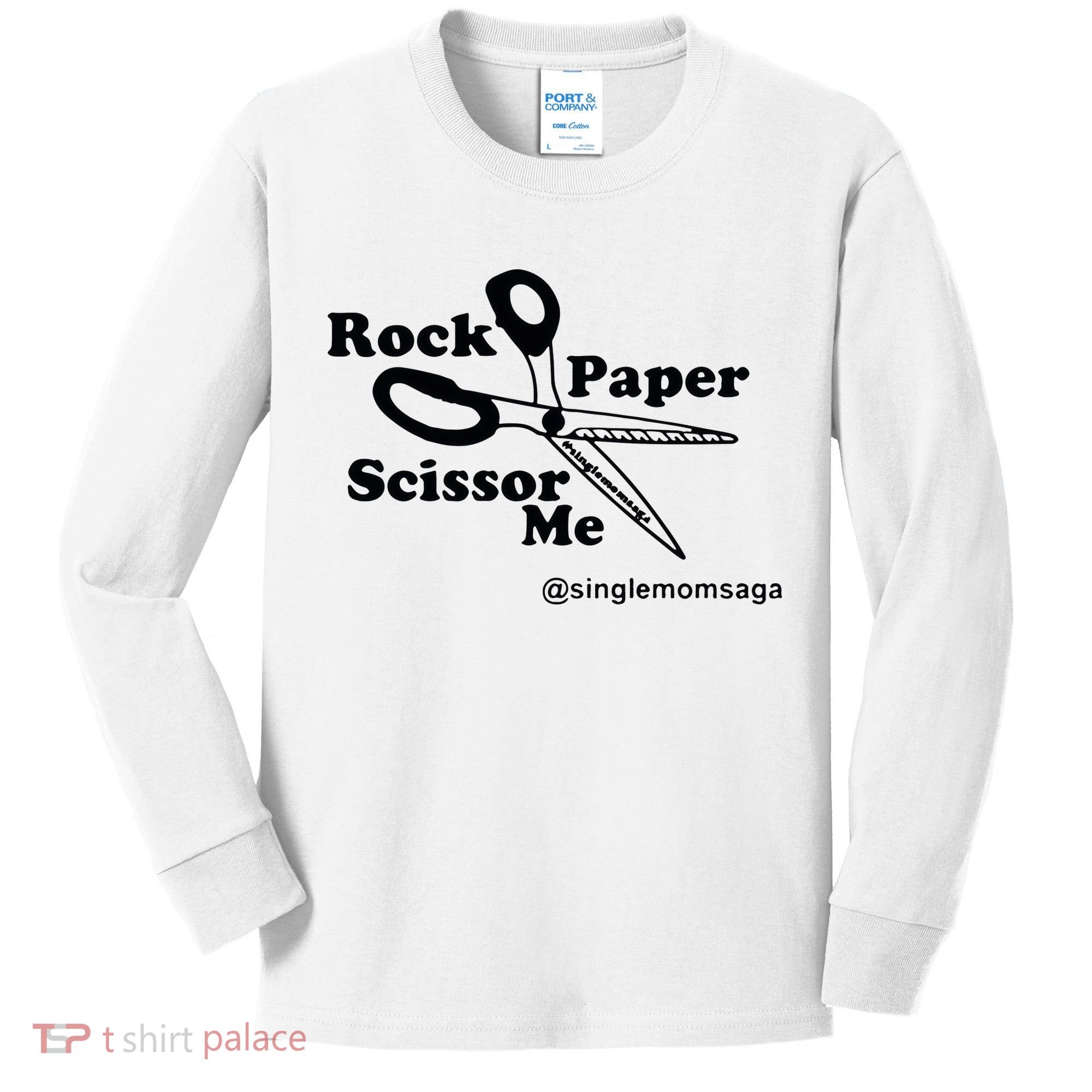 Sam Sparkswood Rock Paper Scissor Me Singlemomsaga Kids Long Sleeve Shirt