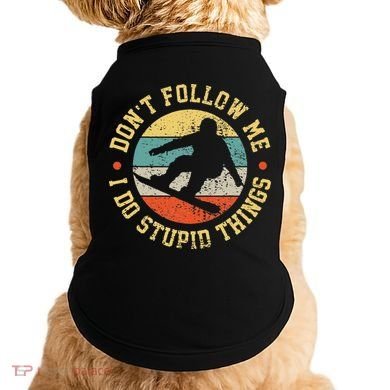 Snowboarding Snowboard Retro Vintage Doggie Tank