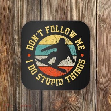 Snowboarding Snowboard Retro Vintage Coaster
