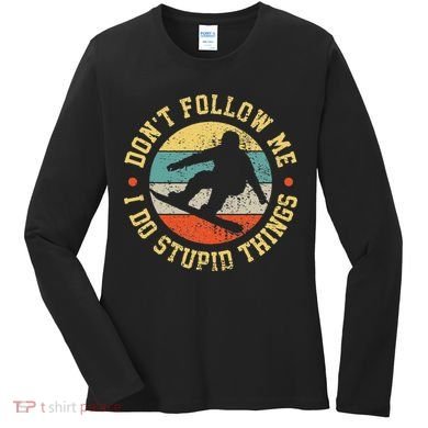 Snowboarding Snowboard Retro Vintage Women's Long Sleeve Shirt