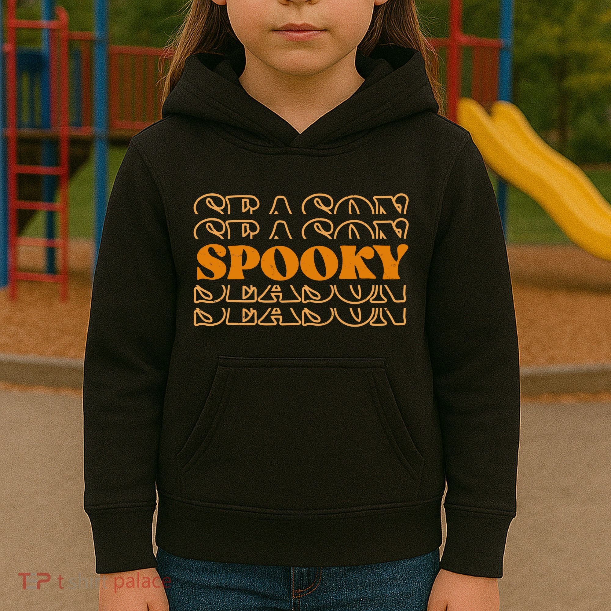 Spooky Season Retro Halloween Kids Hoodie