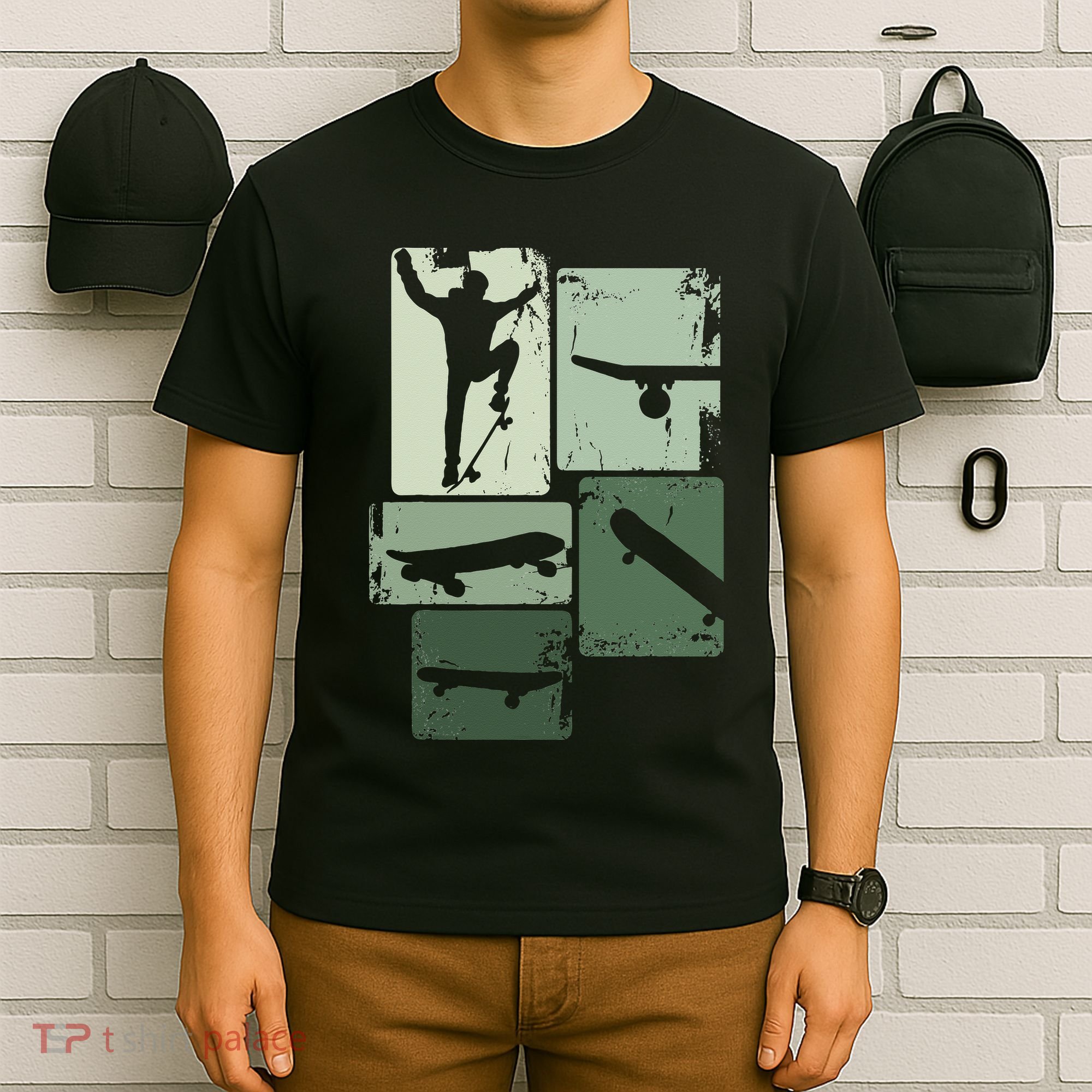 Skater Skateboarder Retro Skateboard Gift T-Shirt