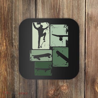 Skater Skateboarder Retro Skateboard Gift Coaster
