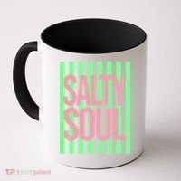 Salty Soul Retro Stripes Sunshine Coffee Mug thumb 0