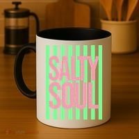 Salty Soul Retro Stripes Sunshine Coffee Mug thumb 4