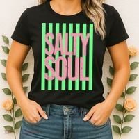 Salty Soul Retro Stripes Sunshine Women's T-Shirt thumb 2
