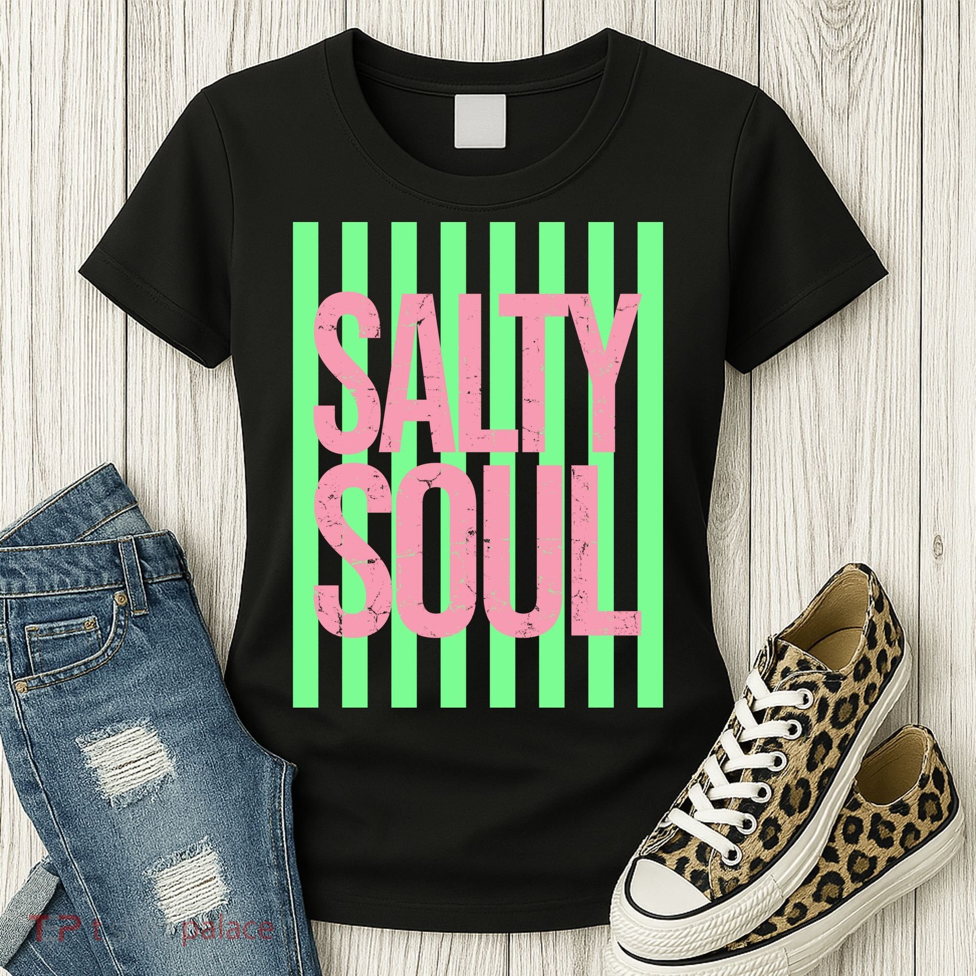 Salty Soul Retro Stripes Sunshine Women's T-Shirt
