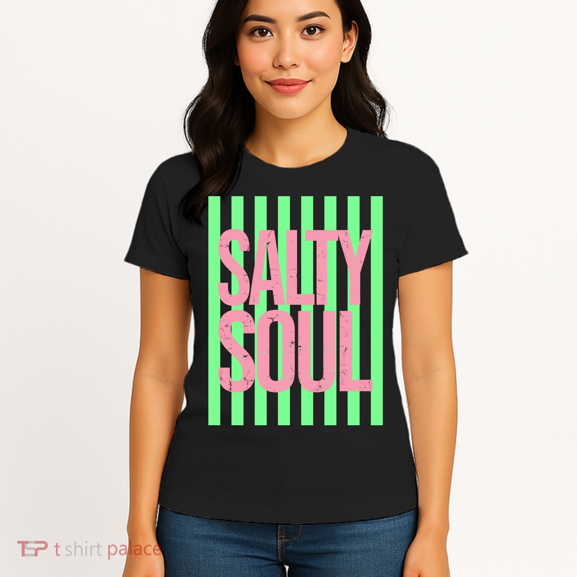 Salty Soul Retro Stripes Sunshine Women's T-Shirt
