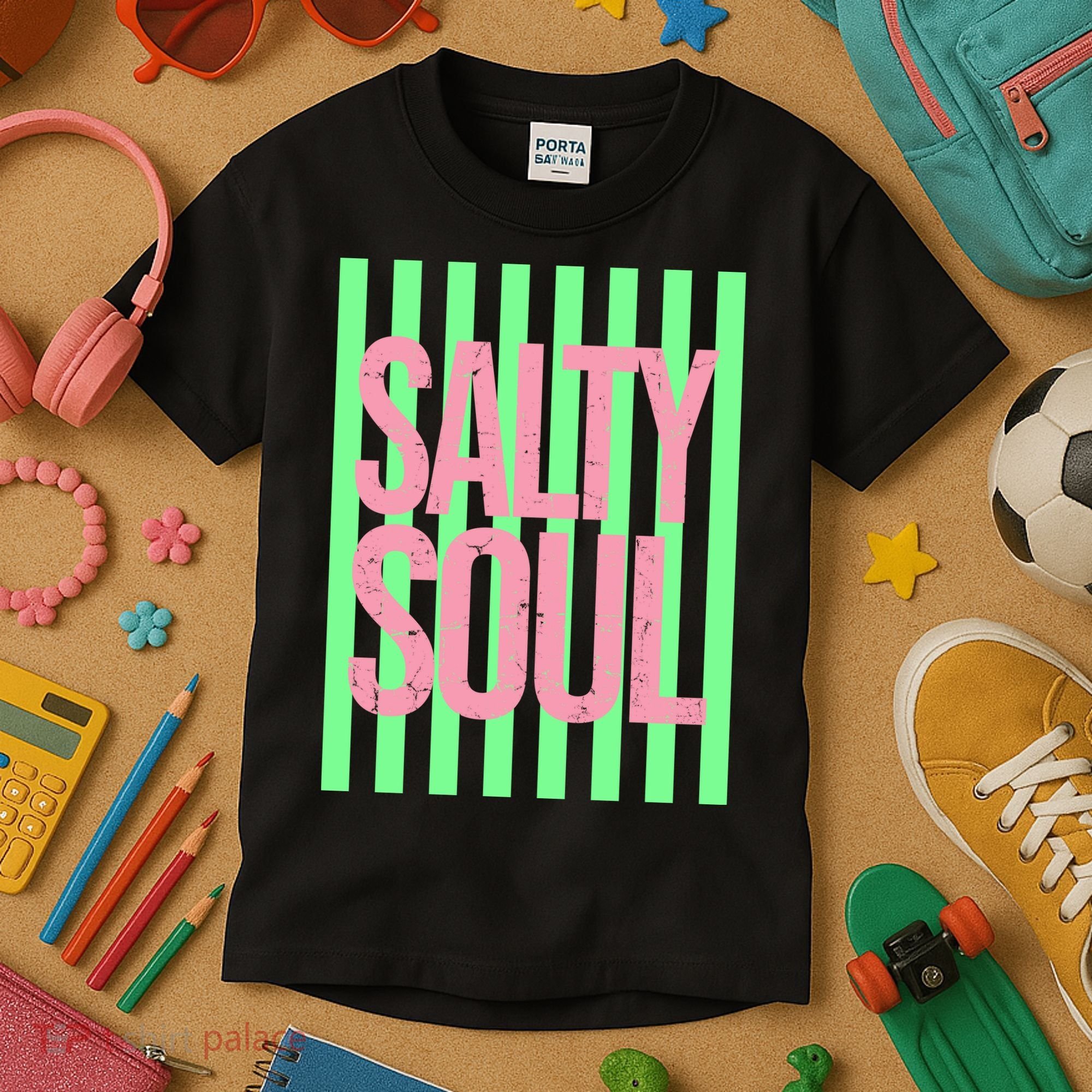 Salty Soul Retro Stripes Sunshine Kids T-Shirt