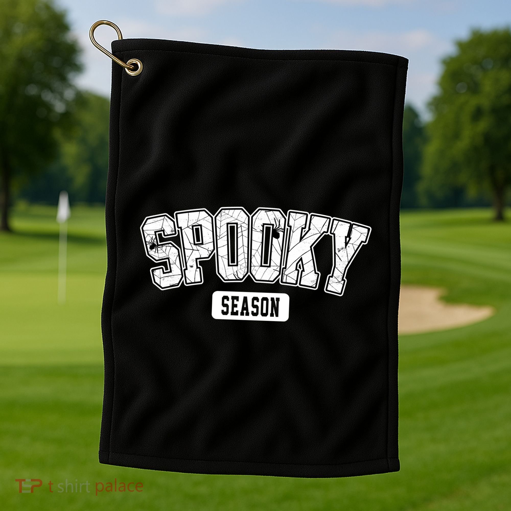 Spooky Season Retro Halloween Golf Towel