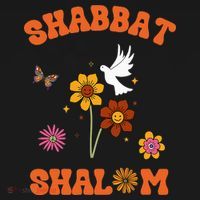 Shabbat Shalom Retro 60s 70s Groovy Hippie Flowers Peace Coaster thumb 2