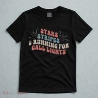 Stars Stripes Running For Call Lights CNA Nurse 4th of July T-Shirt thumb 5