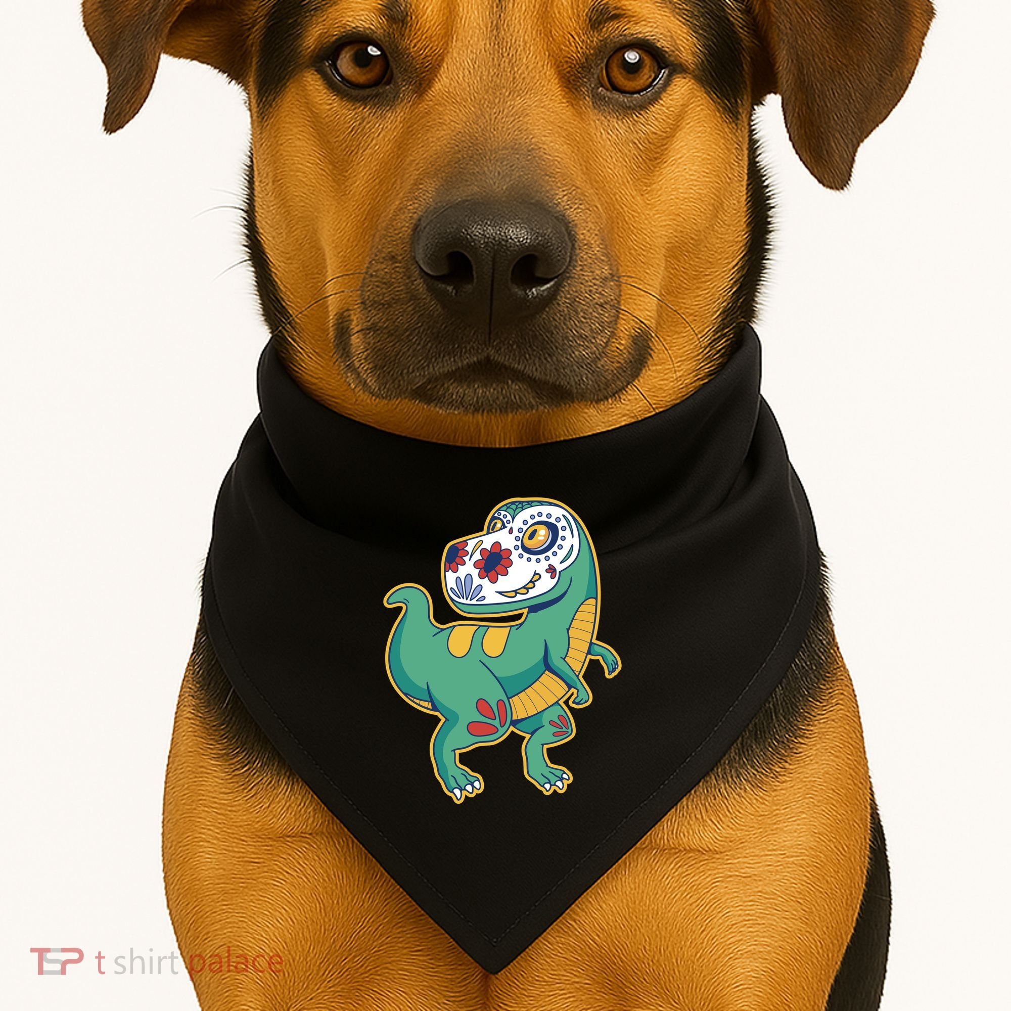 Sugar Skull Rex Cinco De Mayo USA-Made Doggie Bandana
