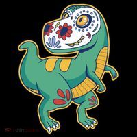 Sugar Skull Rex Cinco De Mayo Ornament thumb 1