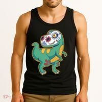 Sugar Skull Rex Cinco De Mayo Tank Top thumb 3