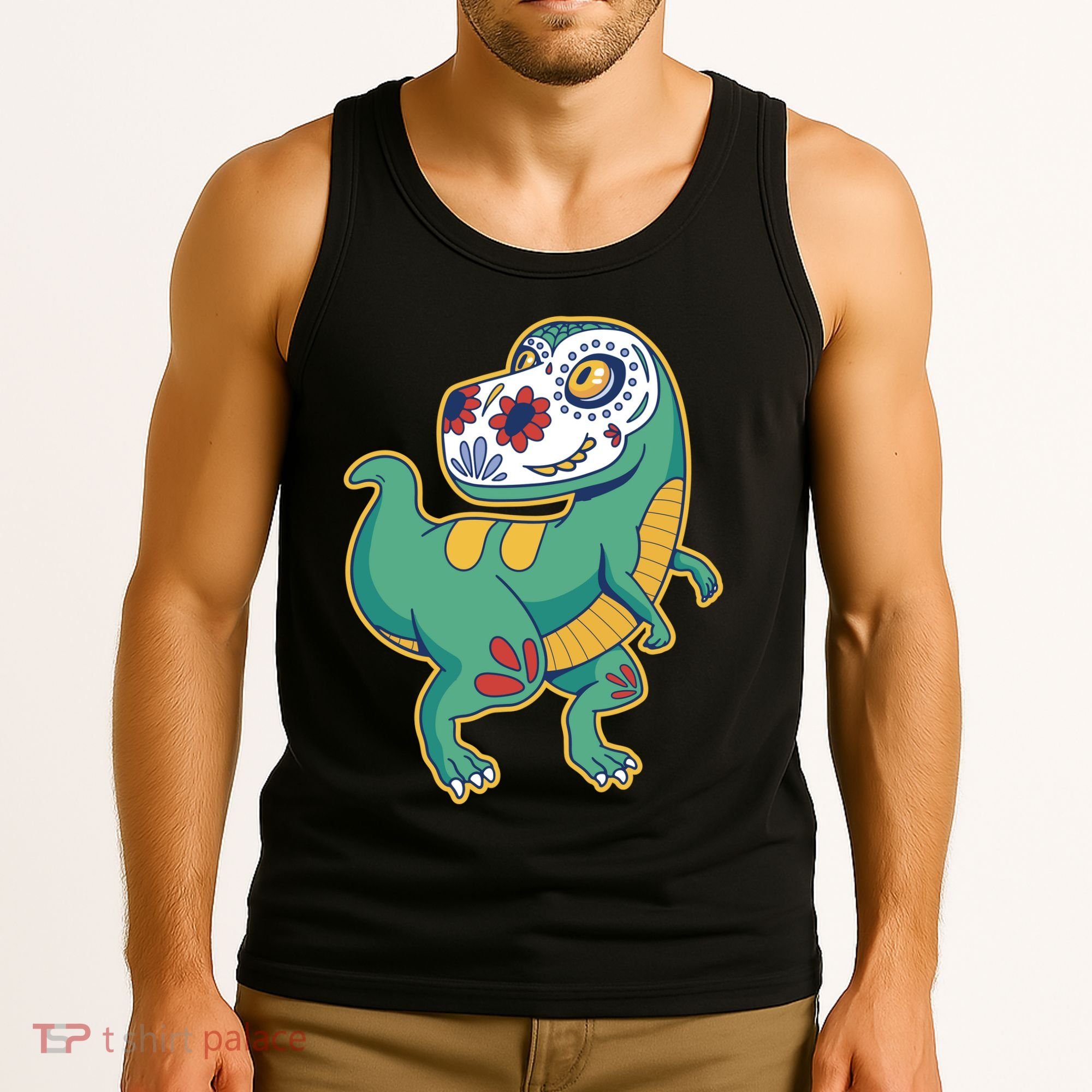 Sugar Skull Rex Cinco De Mayo Tank Top