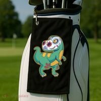 Sugar Skull Rex Cinco De Mayo Golf Towel thumb 2