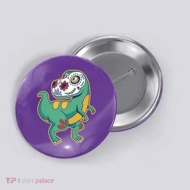 Sugar Skull Rex Cinco De Mayo Button