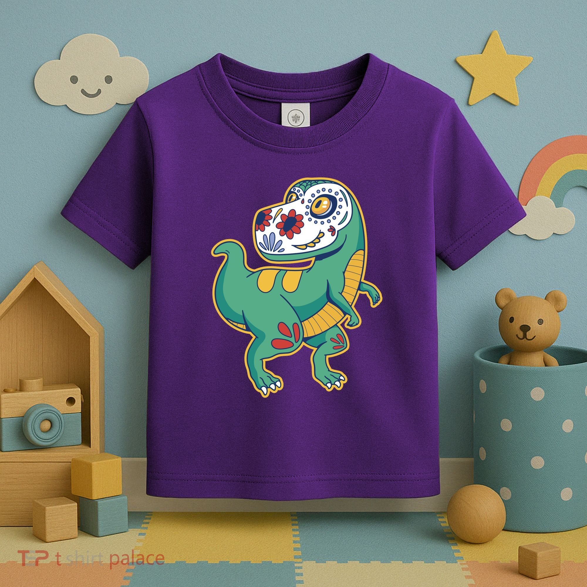 Sugar Skull Rex Cinco De Mayo Toddler T-Shirt