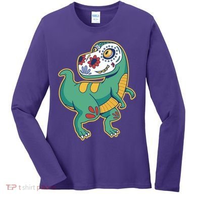 Sugar Skull Rex Cinco De Mayo Women's Long Sleeve Shirt