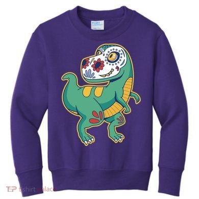 Sugar Skull Rex Cinco De Mayo Kids Sweatshirt