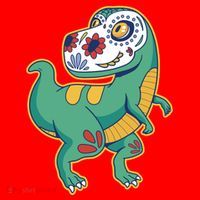 Sugar Skull Rex Cinco De Mayo Santa Hat thumb 1
