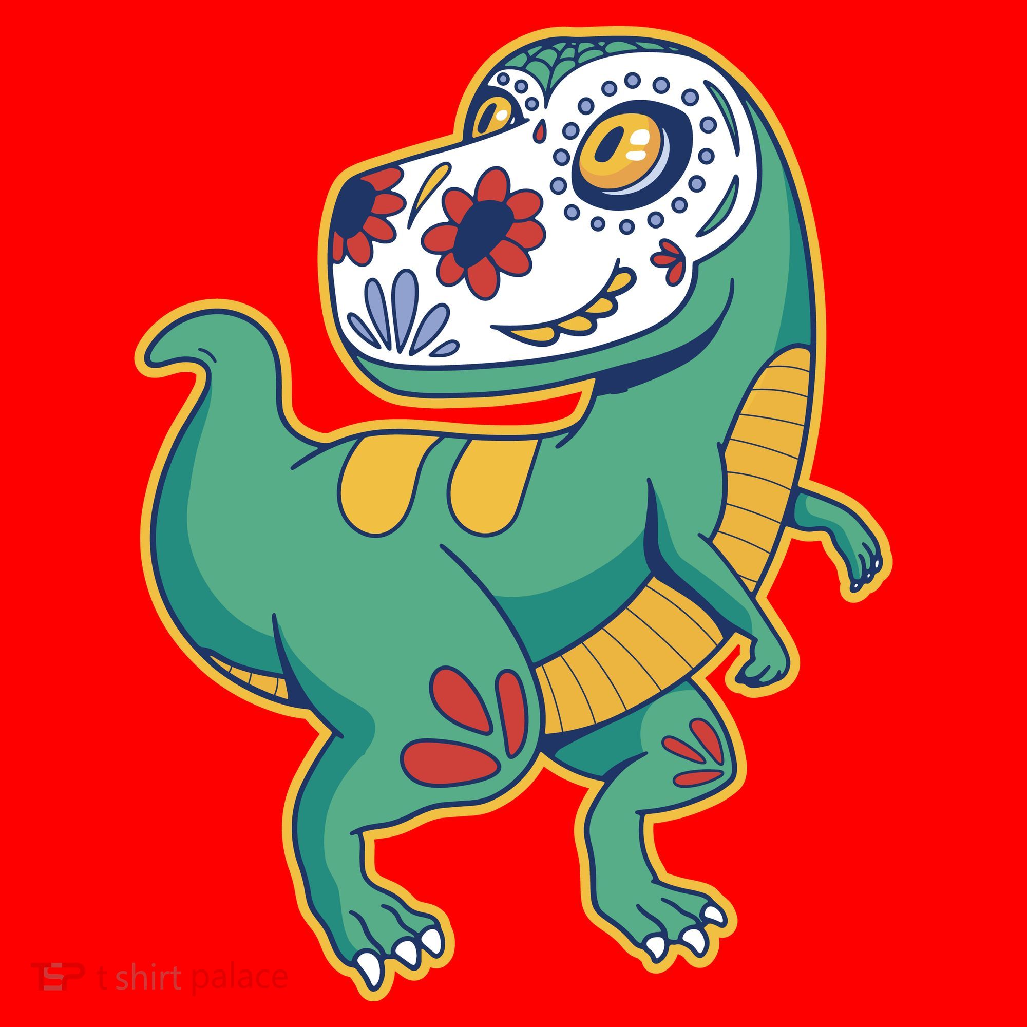 Sugar Skull Rex Cinco De Mayo Santa Hat