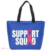 Support Squad Ribbon Breast Cancer Awareness Cool Gift Tote Bag thumb 0
