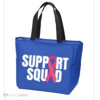 Support Squad Ribbon Breast Cancer Awareness Cool Gift Tote Bag thumb 3
