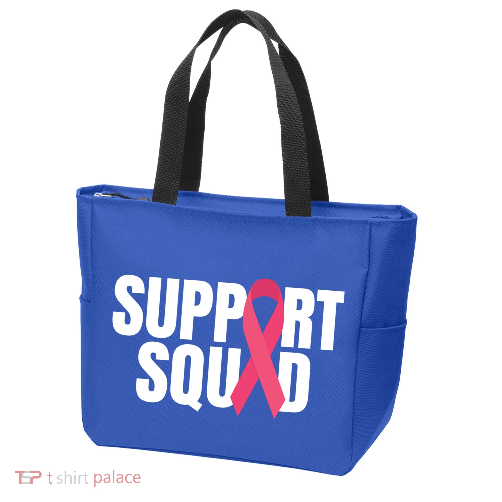Support Squad Ribbon Breast Cancer Awareness Cool Gift Tote Bag