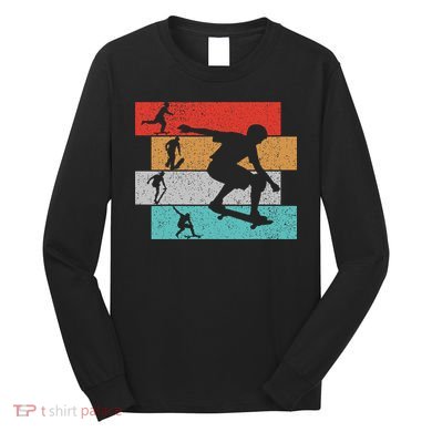 Skater Skateboarder Retro Skateboard Long Sleeve Shirt