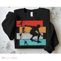 Skater Skateboarder Retro Skateboard Sweatshirt thumb 2