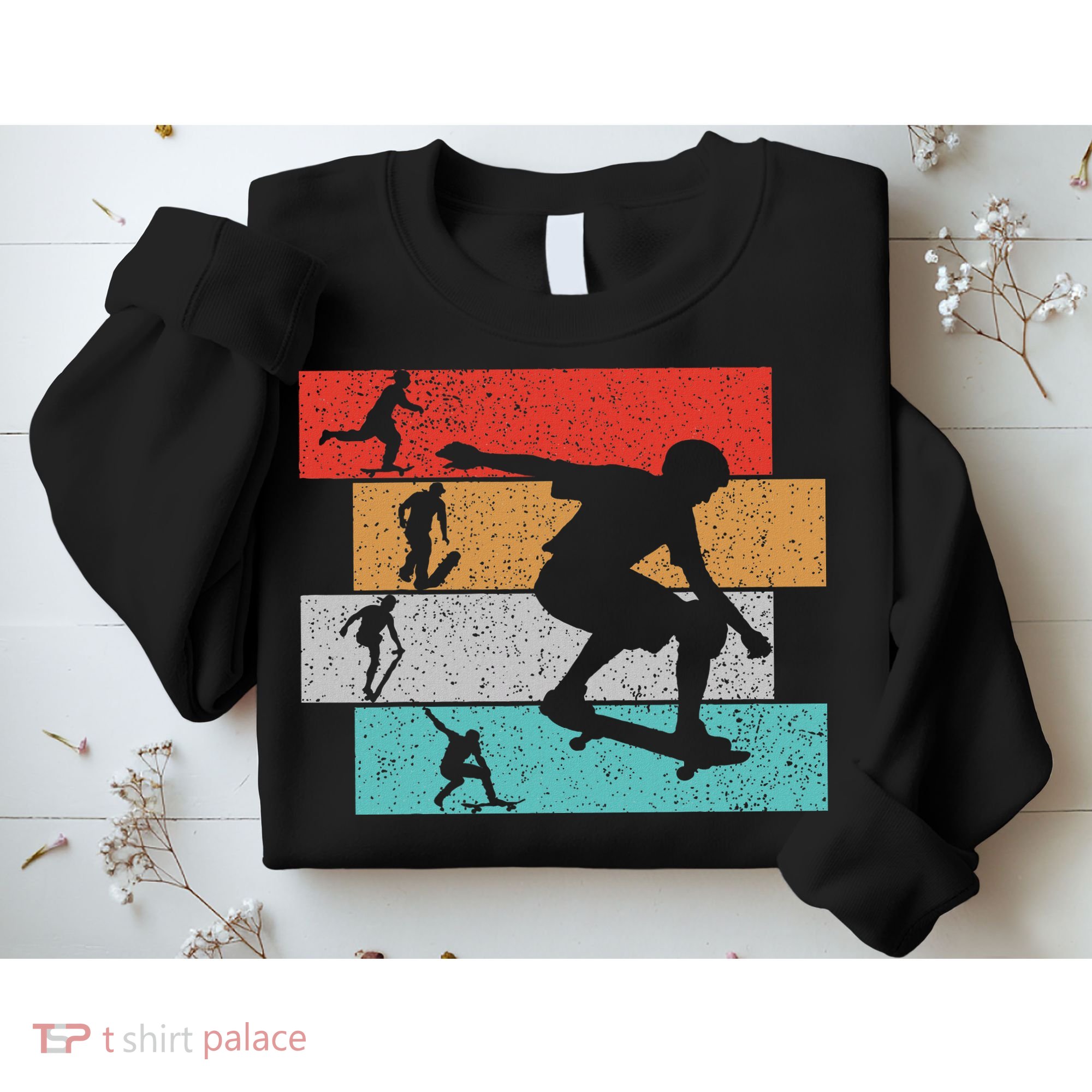 Skater Skateboarder Retro Skateboard Sweatshirt