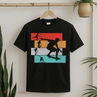 Skater Skateboarder Retro Skateboard T-Shirt thumb 2