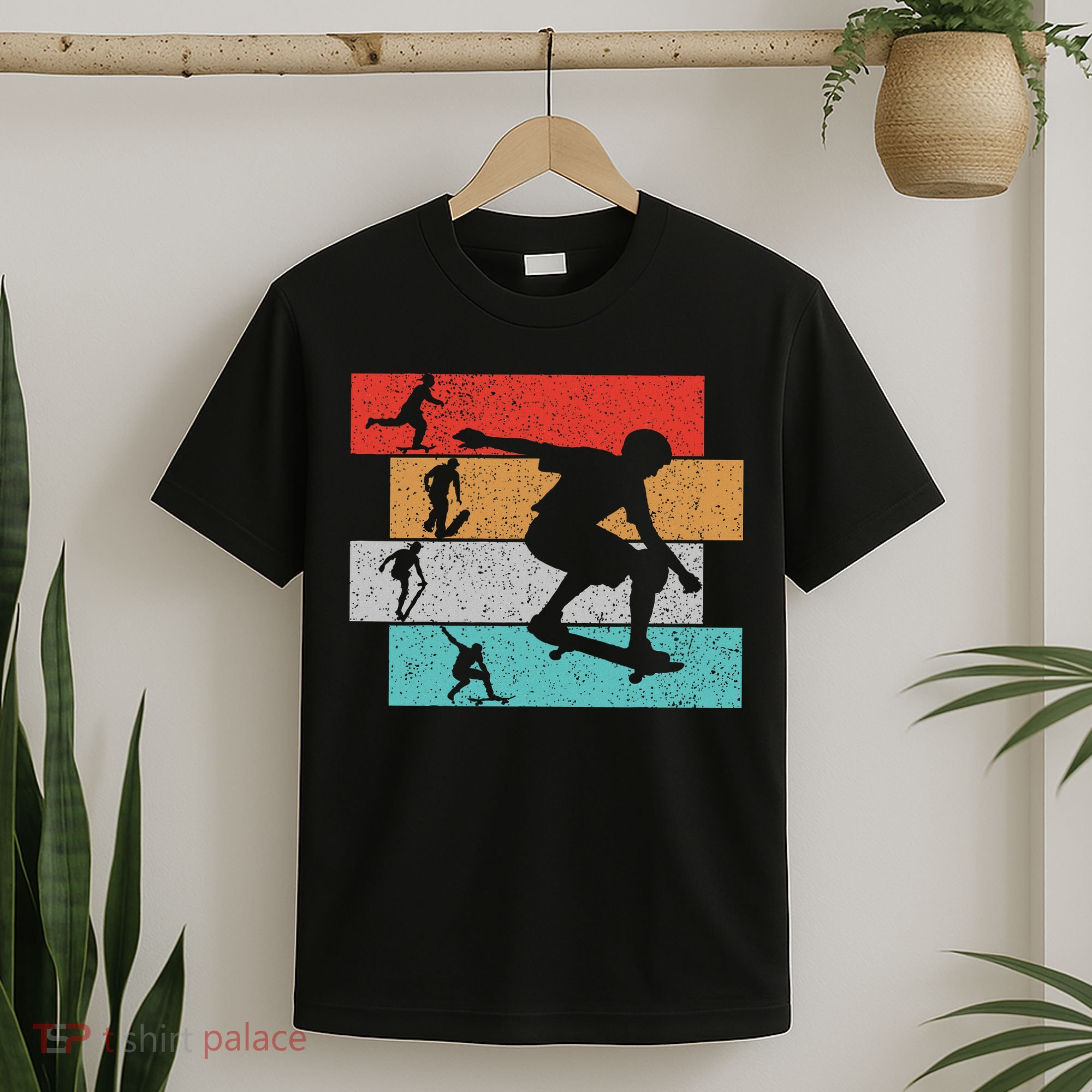 Skater Skateboarder Retro Skateboard T-Shirt