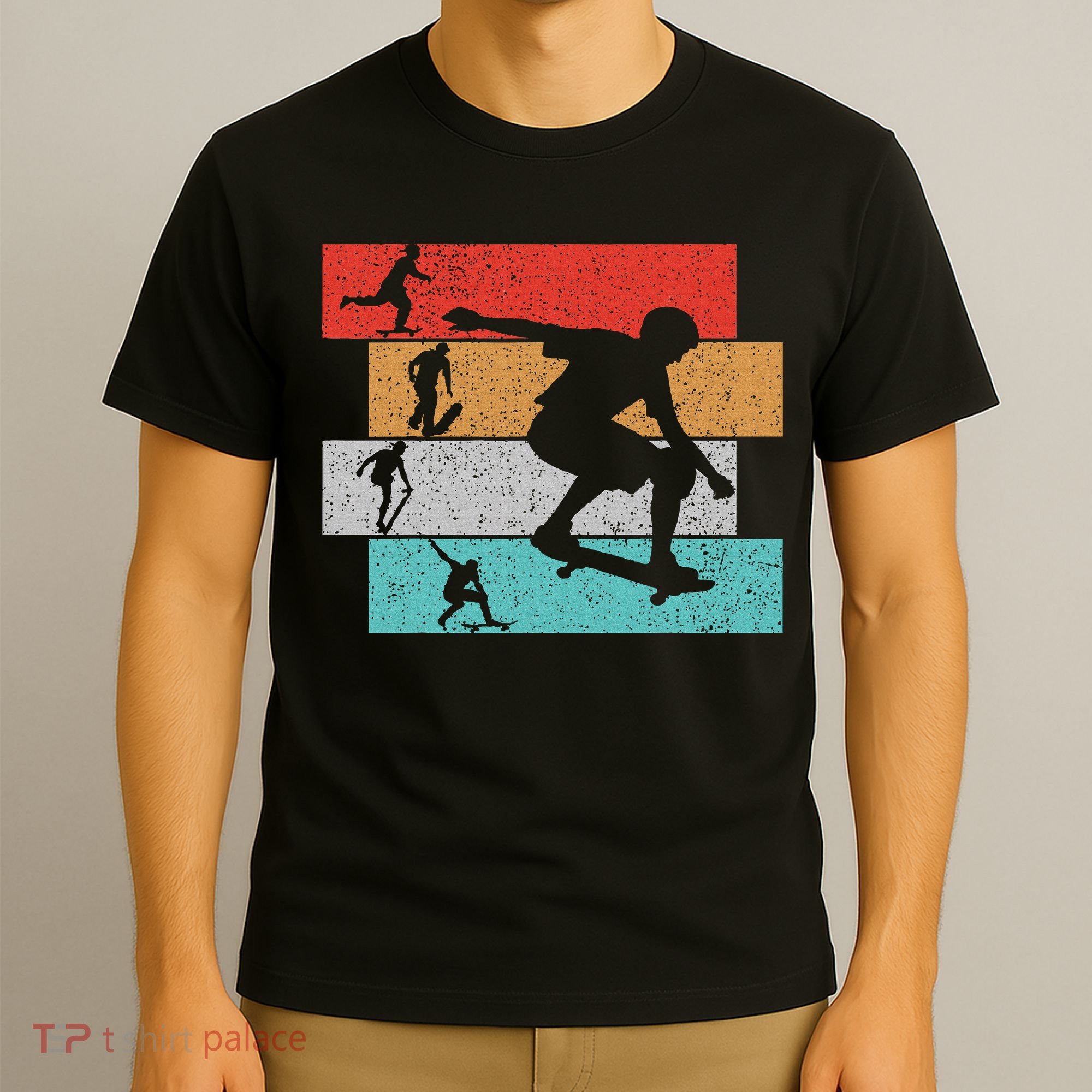 Skater Skateboarder Retro Skateboard T-Shirt