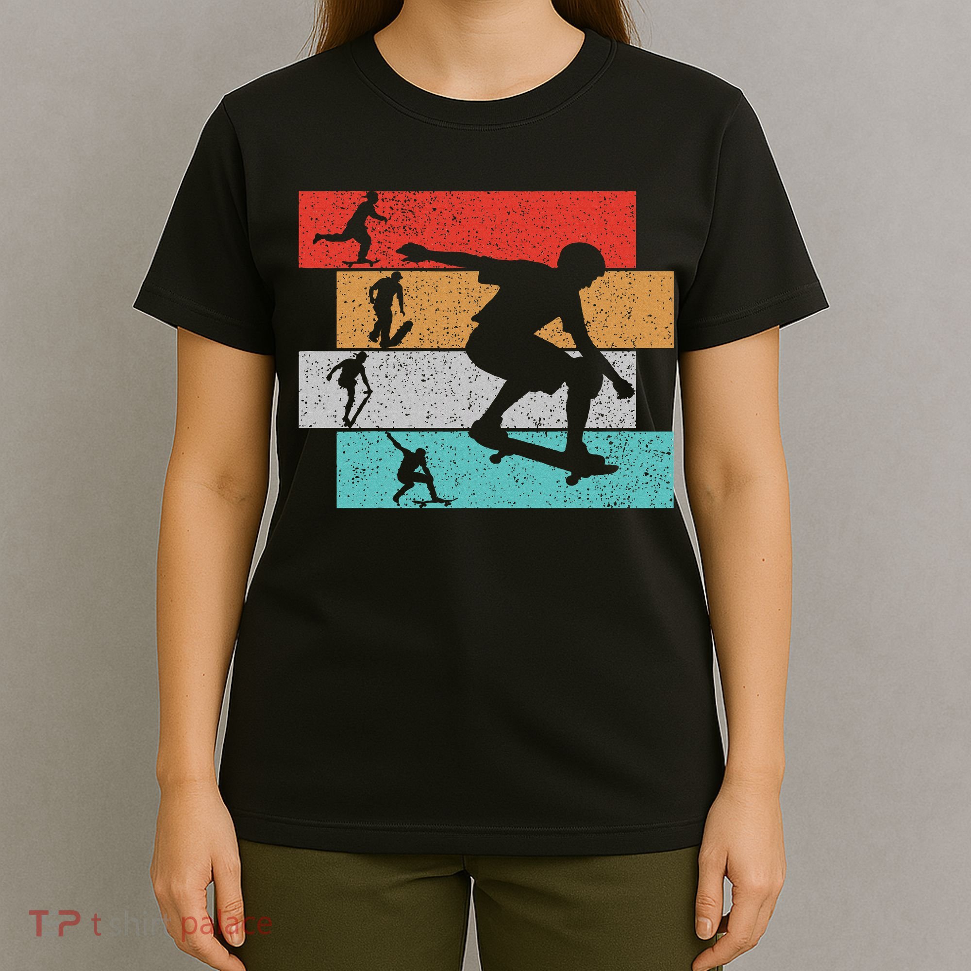 Skater Skateboarder Retro Skateboard T-Shirt