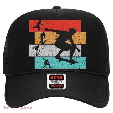 Skater Skateboarder Retro Skateboard Hat