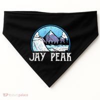 Snowboard Skier Skiing Vermont Jay Peak Mountain Meaningful Gift USA-Made Doggie Bandana thumb 0