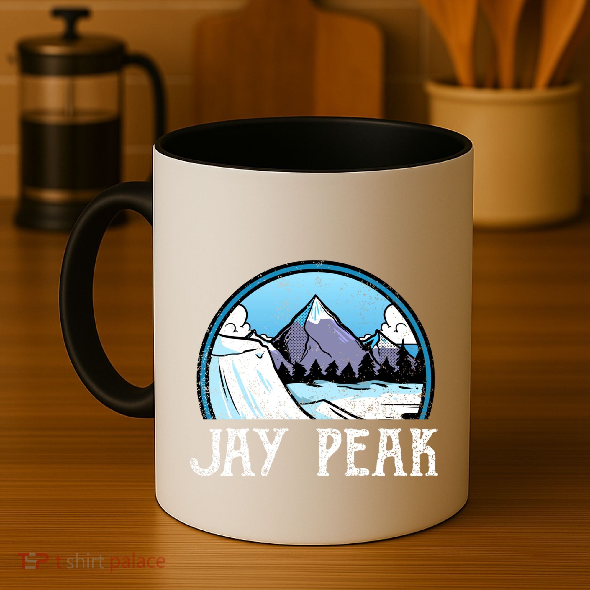 Snowboard Skier Skiing Vermont Jay Peak Mountain Meaningful Gift Coffee Mug