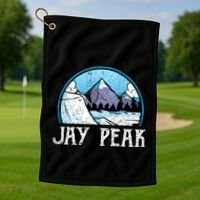 Snowboard Skier Skiing Vermont Jay Peak Mountain Meaningful Gift Golf Towel thumb 1
