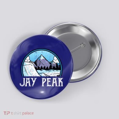 Snowboard Skier Skiing Vermont Jay Peak Mountain Meaningful Gift Button