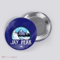 Snowboard Skier Skiing Vermont Jay Peak Mountain Meaningful Gift Button thumb 0