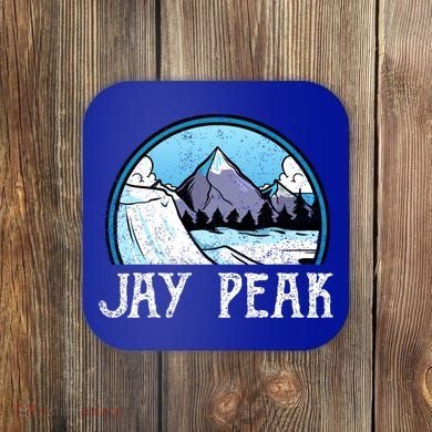 Snowboard Skier Skiing Vermont Jay Peak Mountain Meaningful Gift Coaster